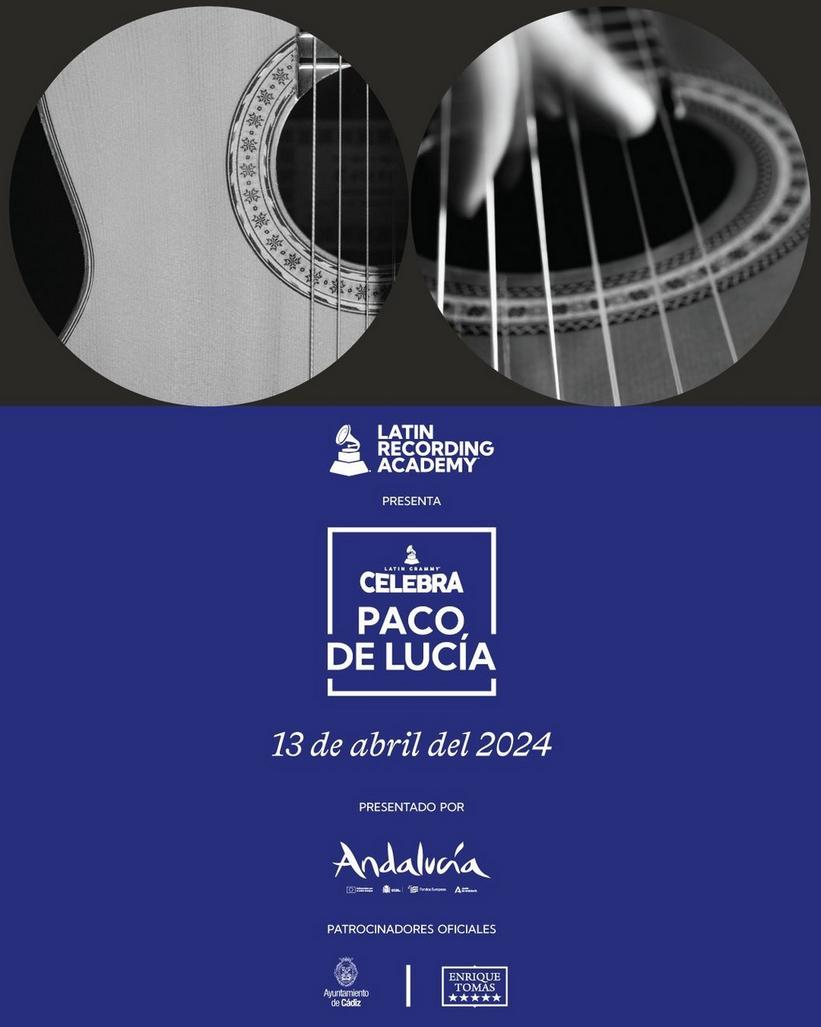 A Academia Latina da Gravaçãotm celebra o legado de Paco de Lucía no dia 13 de abril em Cádiz